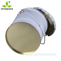 10 liter metal tin pail with flower lid
